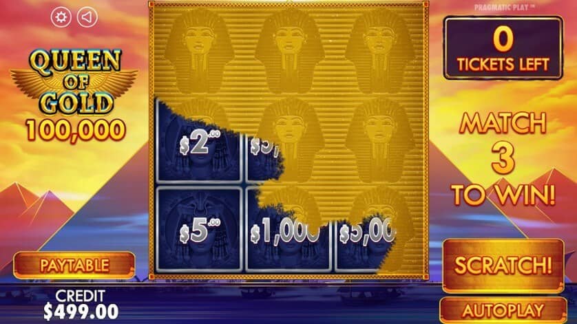 queen of gold scratch card