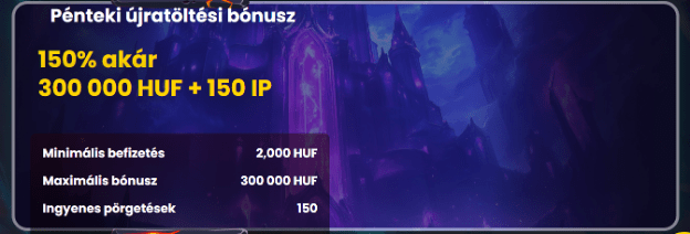 Pénteki újratöltési Slotsgem bónusz