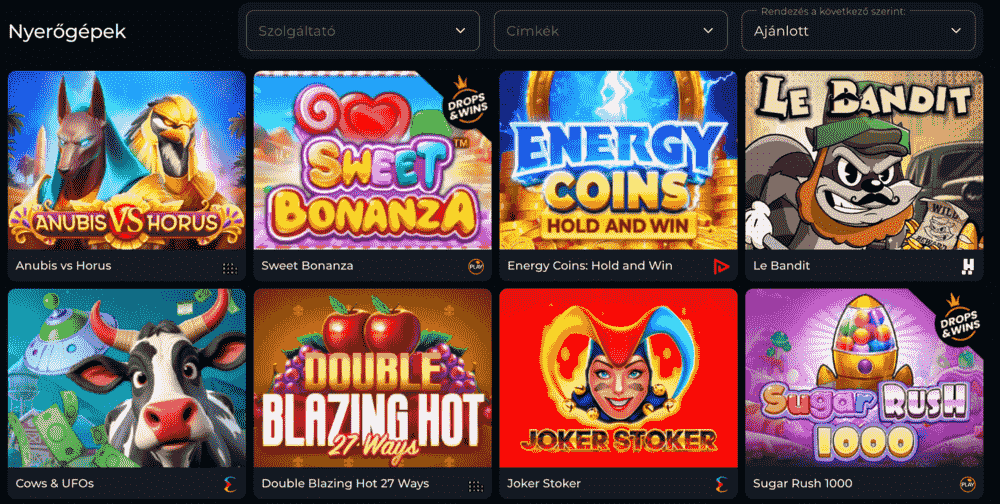 Betico Casino nyerőgépek